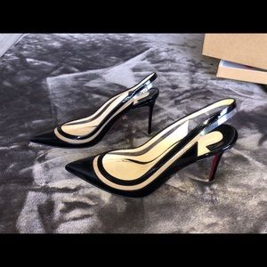 Christian Louboutin black Paulina slung 85